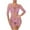Pink#2, variant on ZHUGeLI Sexy Lingerie for Women 1 Piece Lace Hollow Out Wrap Hip Mesh Bodysuit