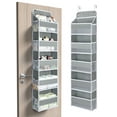 thumbnail image 6 of Pocket Hanging Organizer, Delamu 5-tier Over the Door Organizer for Diapers & Toys, Closet Door Organizer, Gray, 6 of 10