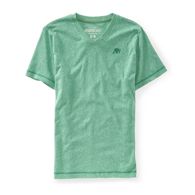 Camiseta adornada con cuello en V Aeropostale A87 para hombre verde extragrande