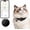 White, variant on Cat Tracker Collar for Small Cats - Real Time Cat GPS Tracker No Monthly Fee, Pet Tracker for Cats Works with Apple Find My (Only iOS), No SIM Required (Collar + white tracker)