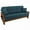 Teal, variant on Blazing Needles S/3 Micro Suede Futon Cover Package in Black