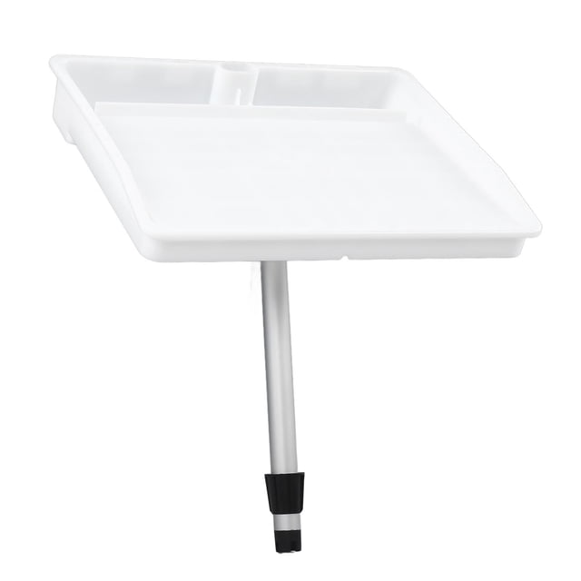 Station de Filets Marins Inclinée Réglable avec Surface de Coupe en PP de Qualité Alimentaire 460x370mm – Support de Canne en Alliage d'Aluminium, Fente pour Couteau Intégré & Échelles Claires pour Préparation d'Appâts de Pêche et Nettoyage de Poissons