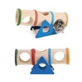 thumbnail image 3 of Gerbil Gym Exercise Wooden Climbing Funny Tunnel Seesaw Hideout Hamster Toys 17X7X6.5CM, 3 of 8