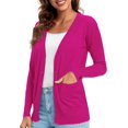 thumbnail image 4 of Urban CoCo Women's Button Down Lightweight Knit Cardigan Sweater with Pockets, 4 of 6