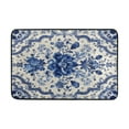 thumbnail image 5 of Bathroom Sets Curtain and Rug Sets 23.6x15.7 in Non-Slip Mat and 72x72 in Shower Curtain for Home Bath Dcor Blue and White Porcelain-style, 5 of 7