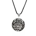 thumbnail image 2 of K-KED Women Silver Plated Crystal Lotus Flower Pendant Necklace Religious Delicate Jewelry Gift-13#Silver lotus Mandala moon, 2 of 6