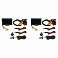 thumbnail image 1 of 2X Rear View Camera Wide Degree 4.3inch TFT LCD Display or Monitor Waterproof Night Vision Reversing Backup,2 x monitor 2 x 8-light model rear view camera 2 x video cable 4 cables 4 x screws, 1 of 8