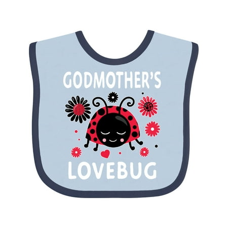 

Inktastic Valentine s Day Godmother s Lovebug Gift Baby Boy or Baby Girl Bib