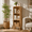 Natural Oak, variant on Manxile Cube Bookshelf Organizer, 3 Cube Vertical Storage Organizer Skinny Bookcases, White Narrow Bookshelf