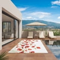 thumbnail image 3 of Red Poppy Outdoor Rug for Patio/Deck/Porch, Non-Slip Large Area Rug 3 x 5 Ft, Spring Summer Flowers Botanical Watercolor Indoor Outdoor Rugs Washable Area Rugs, Reversible Camping Rug Carpet Runner, 3 of 8