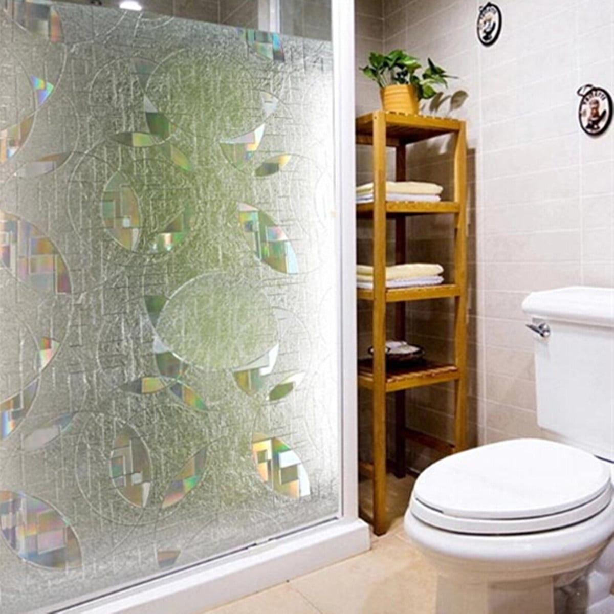 3D Privacy Window Glass Film Sticker Static Cling Frosted Stained Bathroom Home 