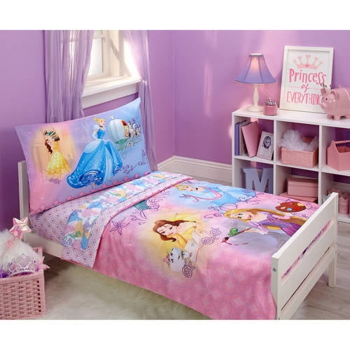 Disney Princess Adventure Rules Toddler 4 Piece Bedding Set Walmart Com Walmart Com