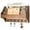 Brown, variant on Pine Wood Key Holder Wall Mount - Hanging Mail Holder for Wall with Key Hooks & 3-Tire Letter Slot - Multifunctional File Organizer for Home and Office Decor (Brown)