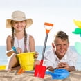 thumbnail image 5 of Kids Beach Shovels for Digging Sand, Beach Toys Gifts for Kids 3-10, 19.6" Long Plastic Shovel Spade & D-Handle, （Random color，2pc）, 5 of 5