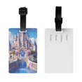 thumbnail image 2 of Luggage Tags for Suitcases, Majestic Fantasy Castle Leather Bag Luggage Tags ID Label Tags Privacy Protection Travel Bag Labels, 2 of 6
