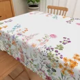 thumbnail image 4 of Nanqianyi Floral Edge Tablecloth,Waterproof Reusable Rectangle Table Cover for Kitchen Dining Party,60"x84", 4 of 6