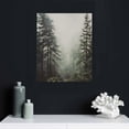 thumbnail image 5 of Nawypu  Framed Canvas Print Wall Art Washed Out Mist Over Forest Pine Trees Nature Wilderness Photography Modern Rustic Scenic Multicolor for Living Room, Bedroom, Office, 5 of 5