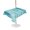 Cyan, Seafoam, White, variant on Outdoor Tablecloth with Umbrella Hole for Patio/Picnic/Party/Camping, Teal Blue Ombre Waterproof Table Cloth Round Cover Washable, Modern Abstract Art Oil Painting (Dia 54")