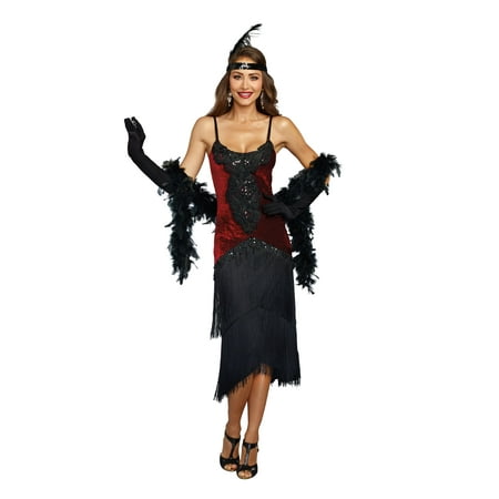 Dreamgirl Women's Luxe Million Dollar Baby Flapper Costume Dress