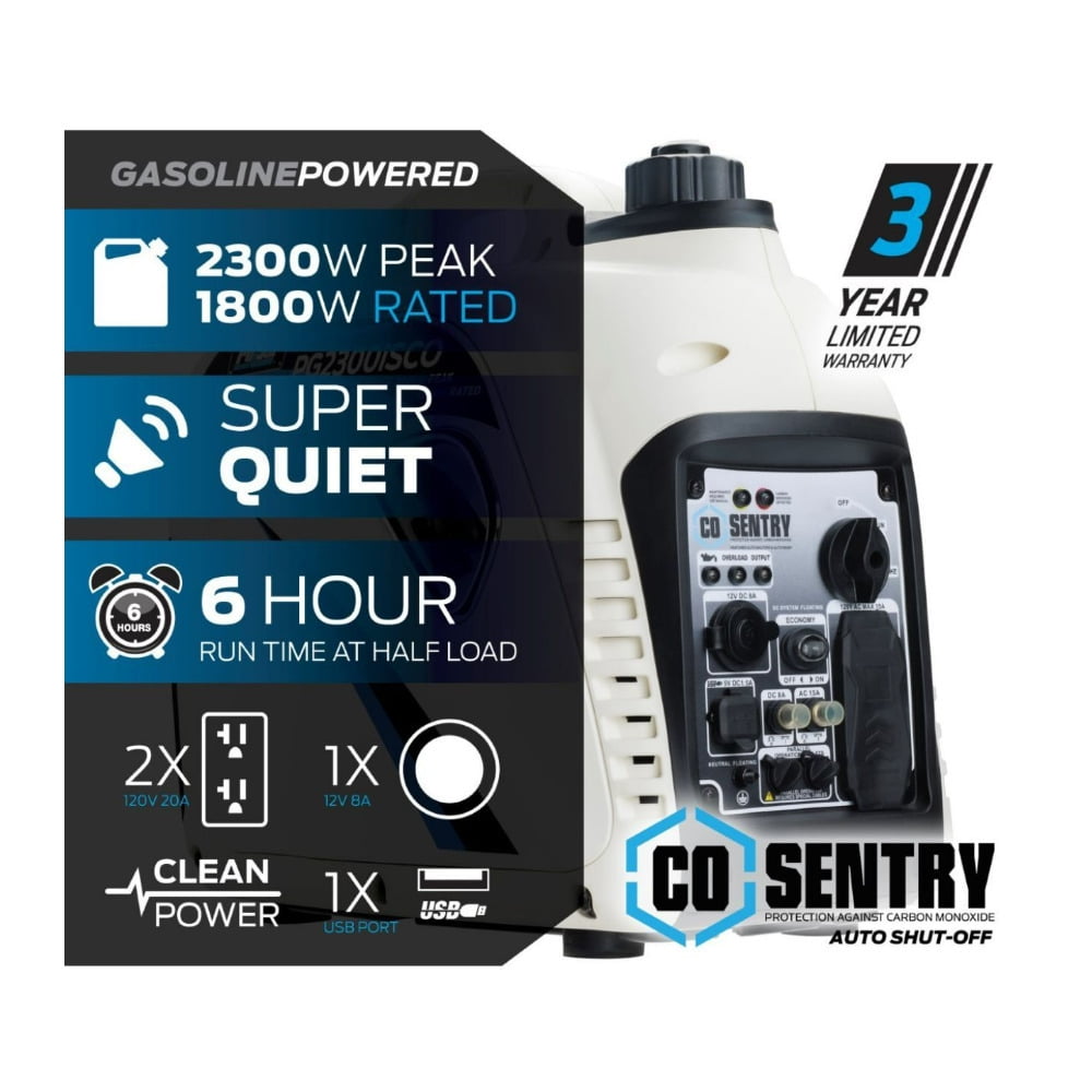 Pulsar Products 2,300 Watt Gas Powered 50-State Portable Inverter Generator
