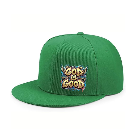 Vergiac GOD IS GOOD Letter Embroidered Color Block Trucker Hat, Unisex Adjustable Breathable Cap for Vacation Travel Outdoor Daily Wear