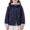 Navy, variant on Teen Girls Jacket Lightweight Hooded Windbreaker Kids Water-Resistant Light Rain Jacket Bow Embroidery Lapel Hooded Outerwear