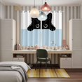 thumbnail image 6 of Curtains 63 Inch Length 2 Panels, Cute Black Cats Grommets Window Treatment Curtain, Cartoons Funny Cats Watercolor Thermal Curtains Drapes for Living Room/Bathroom, 6 of 9