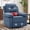 Blue, variant on Korser Swivel Rocker Recliner Chair for Adults with Massage and Heat,Glider Rocking Chair for Nursery with Side Pockets Manual Recliners for Living Room,Linene,Beige