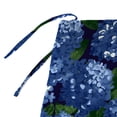 thumbnail image 4 of Jordan Manufacturing 59" x 16" Hydrangea Forest Green Floral Rectangular Outdoor Settee Swing Bench Cushion with Ties, 4 of 10