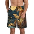 thumbnail image 1 of Balery Leopard Reading Tarot Cards Traje de Baño Estilo Hawaiano para Hombre, Shorts de Secado Rápido con Bolsillos-Medium, 1 of 6