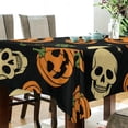 thumbnail image 3 of Coolnut Halloween Skull Tablecloth, Waterproof Washable Polyester Square Table Cover, Durable Tablecloth for Kitchen Dining Table Party Decor, 60"X 90", 3 of 7