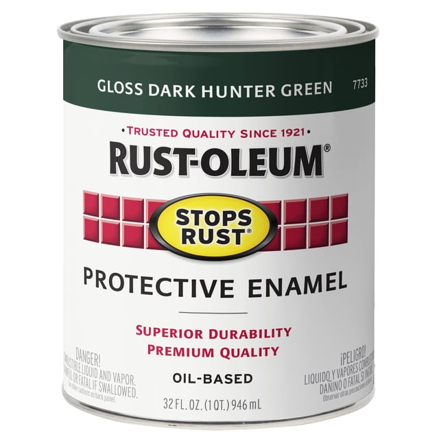 Pincel antióxido para pintura Rust-Oleum, color verde Hunter, 946 ml