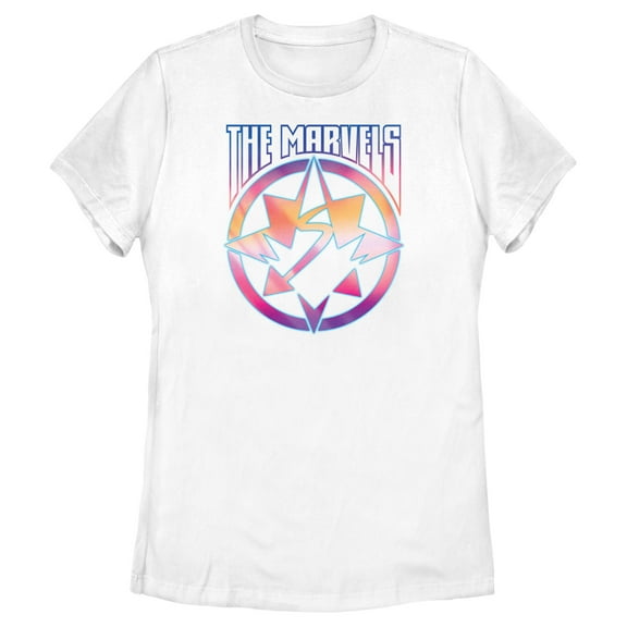 Women's The Marvels Heroes Crest Graphic Tee White 2X Large