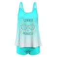 thumbnail image 5 of Cobear Two Piece Tankini Bathing Suits T-Back Blouson Swim Tops with Boy Shorts Summer Vacation Women Swimsuits Sporty Swimwear, 5 of 10