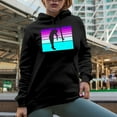 thumbnail image 2 of Distressed Color Block with Shadow of a Swinging Golf Player, Golfing or Golfer Themed Merch Gift, Black Hooded Sweatshirt or Hoodie, 3XL, 2 of 5