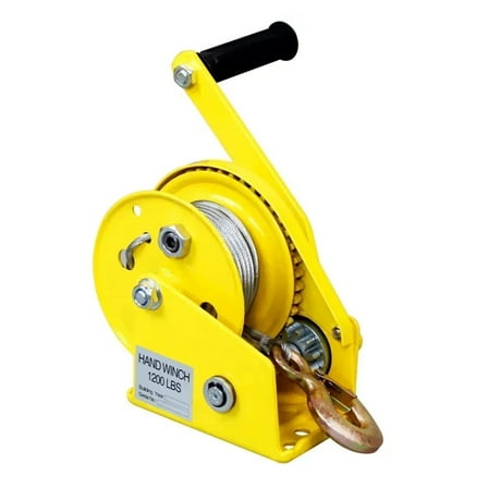 1200 Pounds 5m Wirerope Hand Operated Winch Bidirectional Self-locking Small Portable Winch Manual Traction Hoist Winch Crane