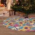 thumbnail image 6 of Yiaed colorful Skull sunflower Print Christmas Tree Skirt , Tree SkirtsTree Mat for Christmas Winter Holiday Indoor Decorations-48", 6 of 7