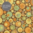 thumbnail image 4 of Psychedelic Yellow Circles Rounds Pattern Shower Curtain, Waterproof Bath Curtains for Bathroom Decorations, 72 x 72 inches, 4 of 7