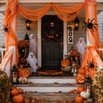 thumbnail image 4 of Halloween Decorations Indoor Outdoor,72 x 30 Inch 5 Pack Halloween Saffron Gauze Creepy Cloth Fabric Tapestry Decor,Spooky Halloween Decor for Home Wall Party Table Yard Haunted House, 4 of 10