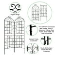 thumbnail image 6 of High Climbing Plants Support Rose Arch Outdoor, Metal Garden Trellis Black, 6 of 7