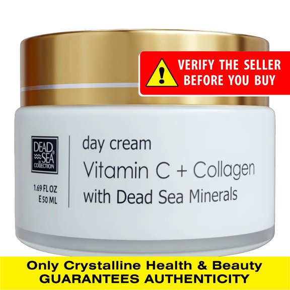 Dead Sea Collection Vitamin C & Collagen Moisturizing Day Cream - Face Cream with Vitamin C and Collagen - Firming Cream with Dead Sea Minerals and Vitamin C - 1,69 Fl. Oz