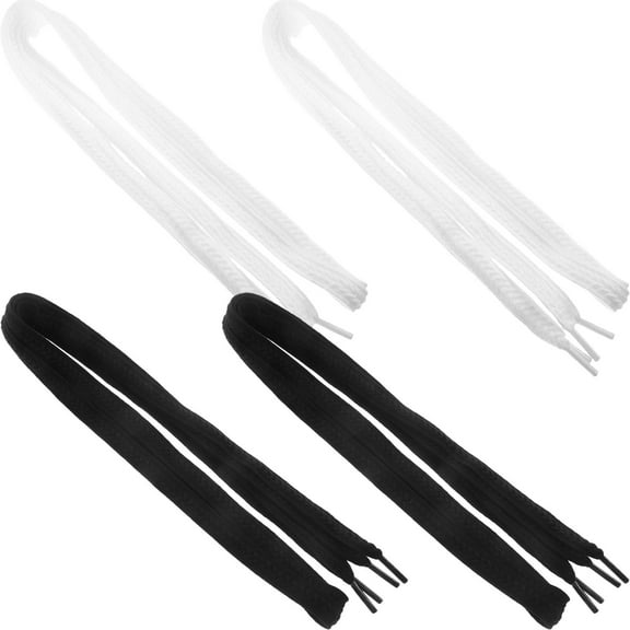 Raindrops Assorted Color Polyester Cotton Flat Wide for Sneakers, 2 Pairs and Stylish Replacement Laces