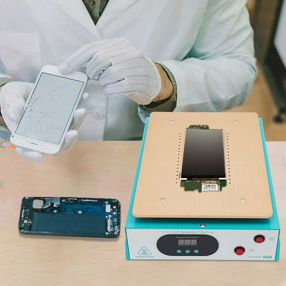 110-250V 600W 14" LCD Touch Screen Glass Vacuum Separator Machine 13.39*10.56*4.02in  for Cellphone Repair Device for Both Mobile Phone Repair Shops and Home Use