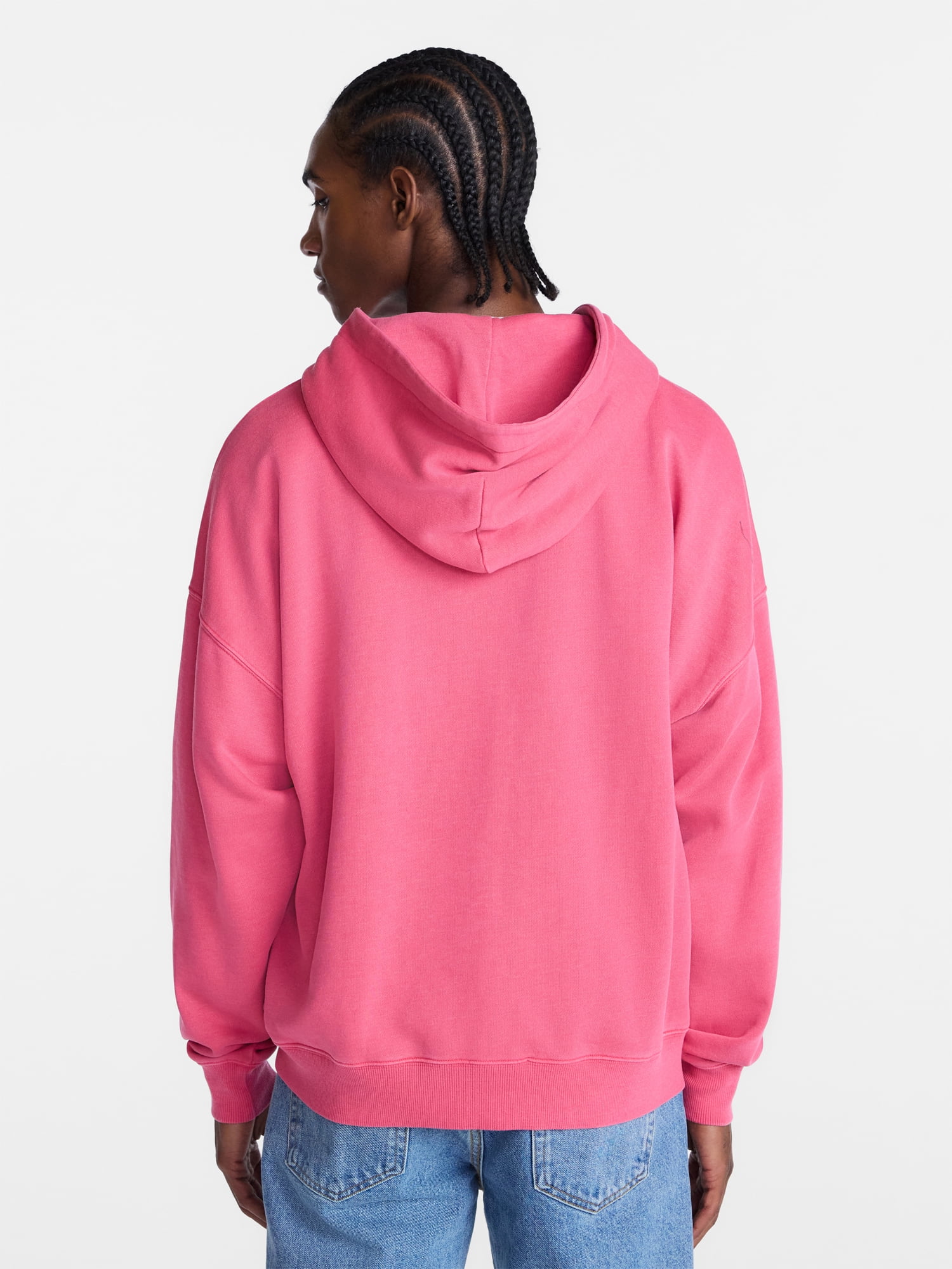No Boundaries Zip Hoodie with Long Sleeves, Men's XS-4XLT