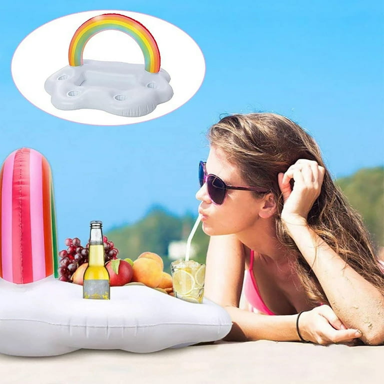 Inflatable Cooler & Drink Holder - Rainbow - FUNBOY