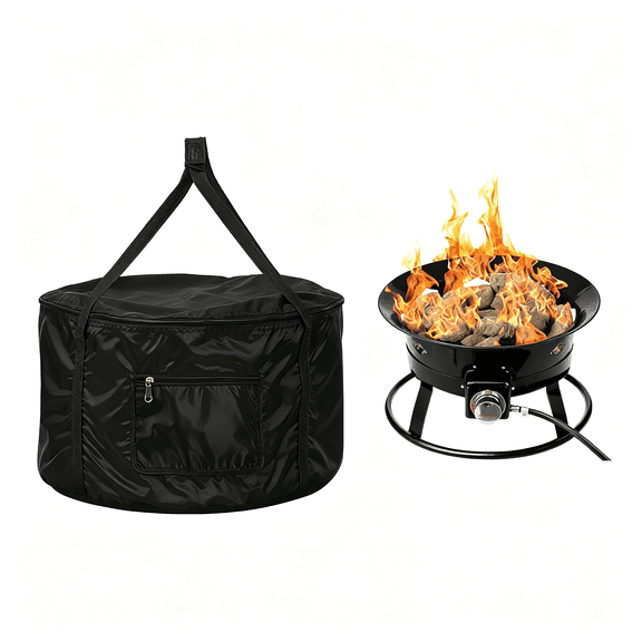 XENAKY 19-Inch Outdoor Fire Pit Organizer,Compatible with Firebowl Propane Gas Fire Pit Propane Fire Pit Accessories