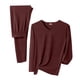 thumbnail image 1 of Calzoncillos largos térmicos Wancir para hombre, capa base con forro polar suave, para clima frío, parte superior e inferior, conjunto de dos piezas (tallas L-4XL), 1 of 1