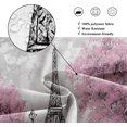 thumbnail image 4 of Paris Eiffel Tower Shower Curtain for Bathroom Decor 72Wx72H Inch Vintage French Landscape Scenery Romantic Oil Painting for Women Couple Pink Fabric Waterproof 12 Pack Hooks WW-PAVT, 4 of 6
