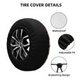 thumbnail image 4 of Multi-Size Car Tire Dust Cover Sunscreen, Corrosion, Dust And Water Keep Spare Tires Clean Retro Groovy Flowers Pattern (14) 15 Inch, 4 of 8