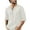 White, variant on Men's Casual 3/4 Sleeves Shirt Henley Neck/V-Neck Button T-Shirt Loose Breathable Lightweight Workout Tops Classic Pullover